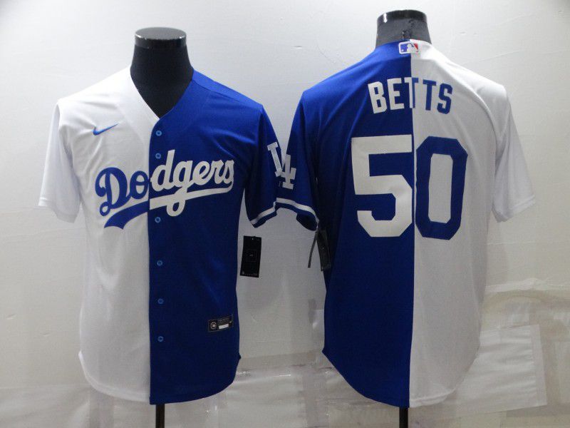 Men Los Angeles Dodgers #50 Betts white blue Game Nike 2022 MLB Jerseys